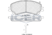 Front Brake Pad Set Icer Nissan X-Trail