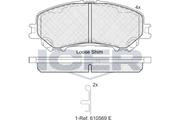 Front Brake Pad Set Icer Nissan X-Trail