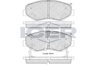 Brake Pad Set Front Icer Honda Crh