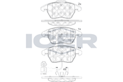 Brake Pad Set Front Icer Vw Golf