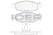 Brake Pad Set Front Icer Ford Mondeo