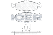 Brake Pad Set Front Icer Ford Mondeo