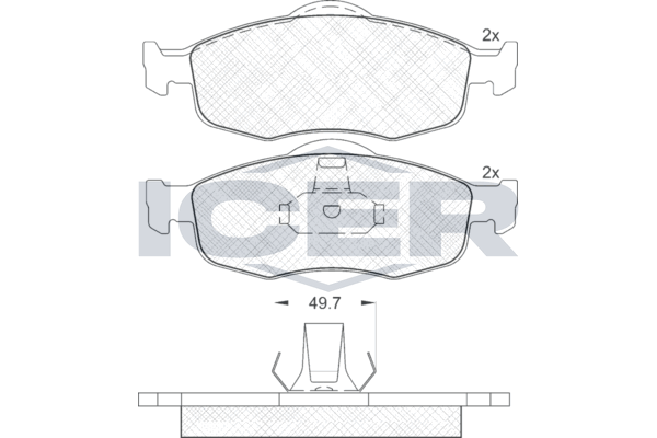 Brake Pad Set Front Icer Ford Mondeo