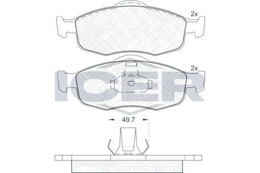 Brake Pad Set Front Icer Ford Mondeo