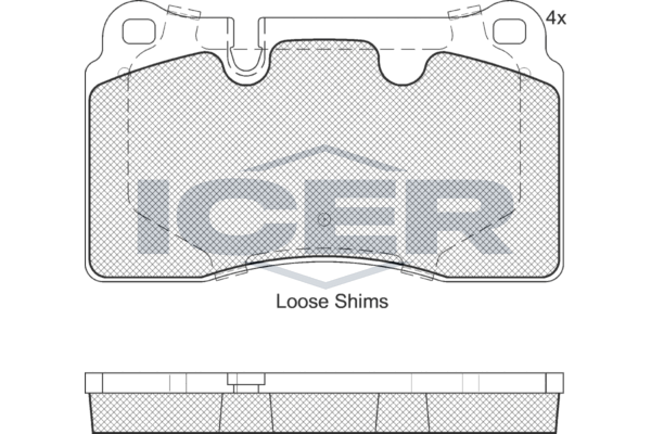 Brake Pad Set Front Icer Audi Q7