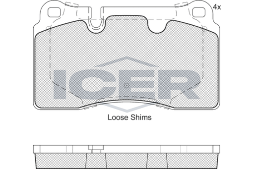 Brake Pad Set Front Icer Audi Q7