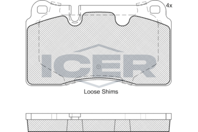 Brake Pad Set Front Icer Audi Q7