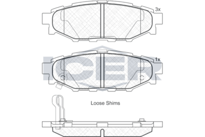 Front Brake Pad Icer Subaru Impreza