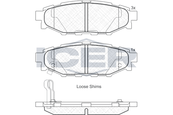 Front Brake Pad Icer Subaru Impreza