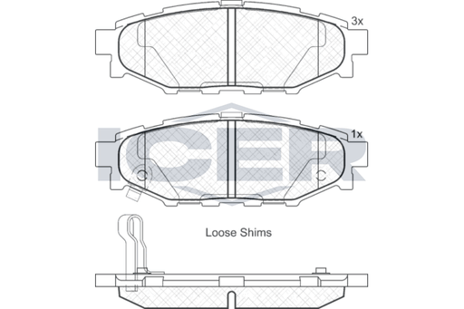 Front Brake Pad Icer Subaru Impreza