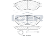 Brake Pad Set Front Icer Fiat Ducato