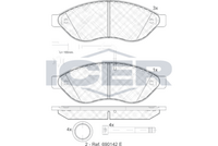 Brake Pad Set Front Icer Fiat Ducato
