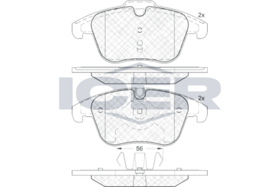 Front Brake Pad Set Icer Peugeot