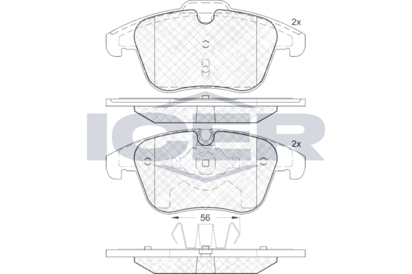 Front Brake Pad Set Icer Peugeot