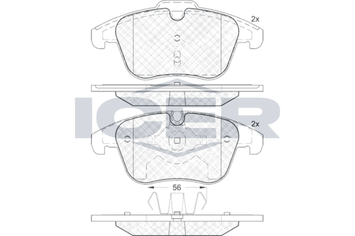 Front Brake Pad Set Icer Peugeot