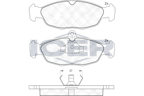 Front - Brake Pad - Icer - Opel Corsa