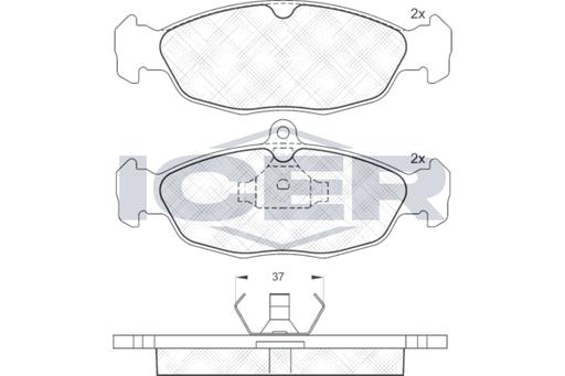 Front - Brake Pad - Icer - Opel Corsa