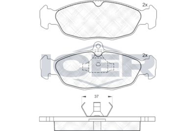 Front - Brake Pad - Icer - Opel Corsa