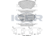 Brake Pad Set Front Icer Opel Insignia