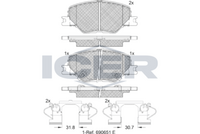 Brake Pad Set Front Icer Opel Insignia