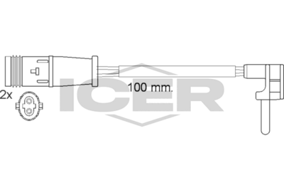 Warning Contact, brake pad wear (Braking System)