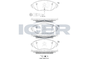 Front Brake Pad Icer For Vw/Passat/Skoda