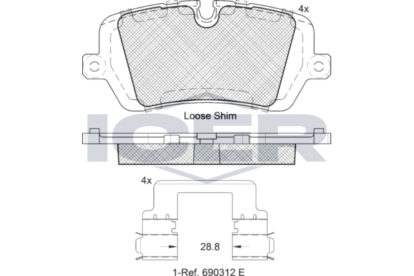 Brake Pad Set Rr Icer Land R Discovery
