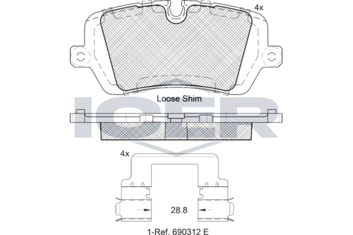 Brake Pad Set Rr Icer Land R Discovery
