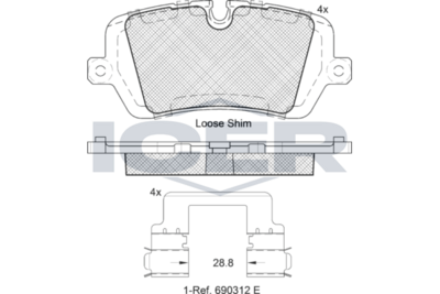 Brake Pad Set Rr Icer Land R Discovery