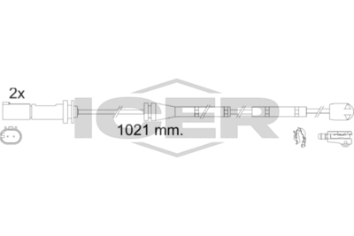 Warning Contact, brake pad wear (Braking System)