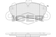 Brake Pad Set  PORSCHE