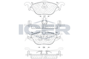 Front - Brake Pad - Icer - Opel Astra G