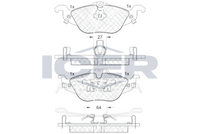 Front - Brake Pad - Icer - Opel Astra G