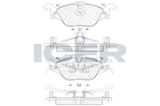 Front - Brake Pad - Icer - Opel Astra G