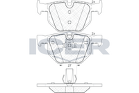 Rear - Brake Pad - Icer - Bmw 5 (E60) 52