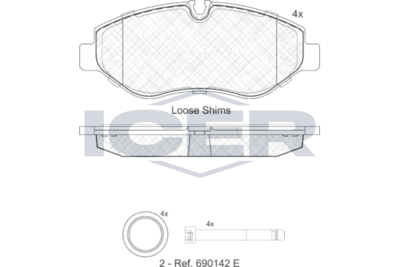 Brake Pad Set   MERCEDES-BENZ