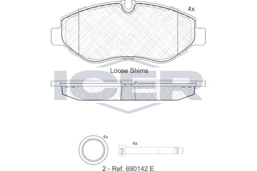 Brake Pad Set   MERCEDES-BENZ