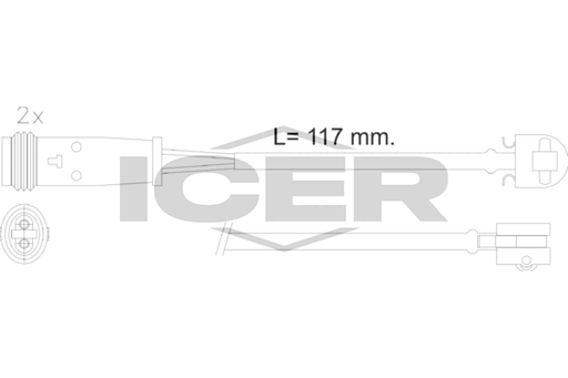 Warning Contact, brake pad wear (Braking System)