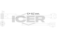 Warning Contact, brake pad wear (Braking System)