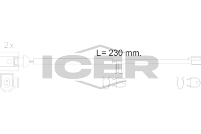 Warning Contact, brake pad wear (Braking System)
