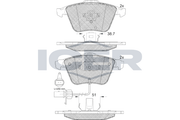 Brake Pad Front Axle Audi Icer