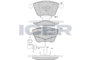 Brake Pad Front Axle Audi Icer