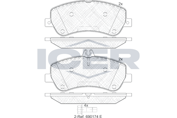 Front - Brake Pad - Icer Mercedes-Benz G