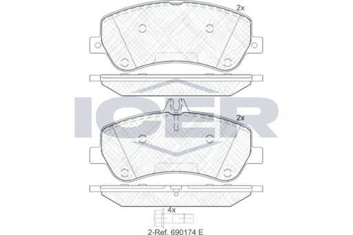 Front - Brake Pad - Icer Mercedes-Benz G