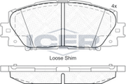 Front Brake Pad Icer Toyota Yaris