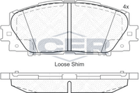 Front Brake Pad Icer Toyota Yaris