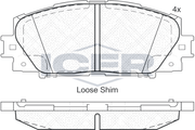Front Brake Pad Icer Toyota Yaris