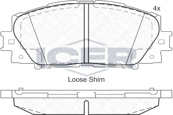 Front Brake Pad Icer Toyota Yaris