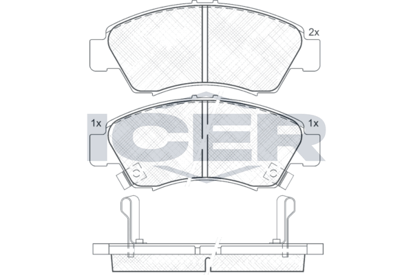 Brake Pad Set Front Icer Honda Civic