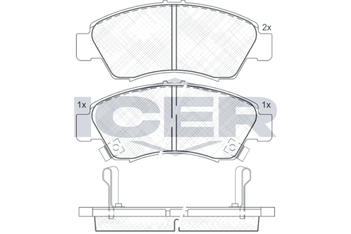 Brake Pad Set Front Icer Honda Civic